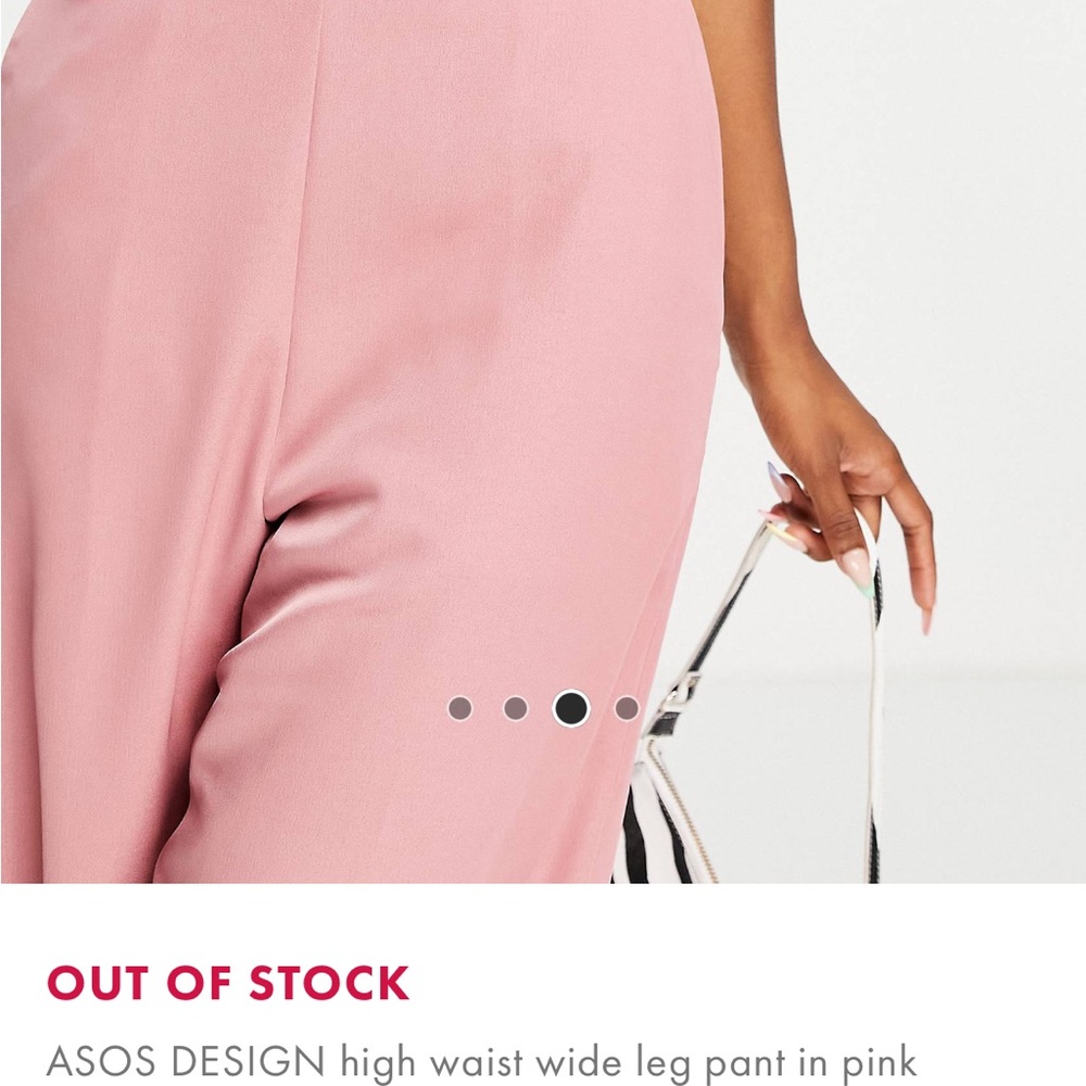 Pink Wide Leg Pants - Picture 3 of 9